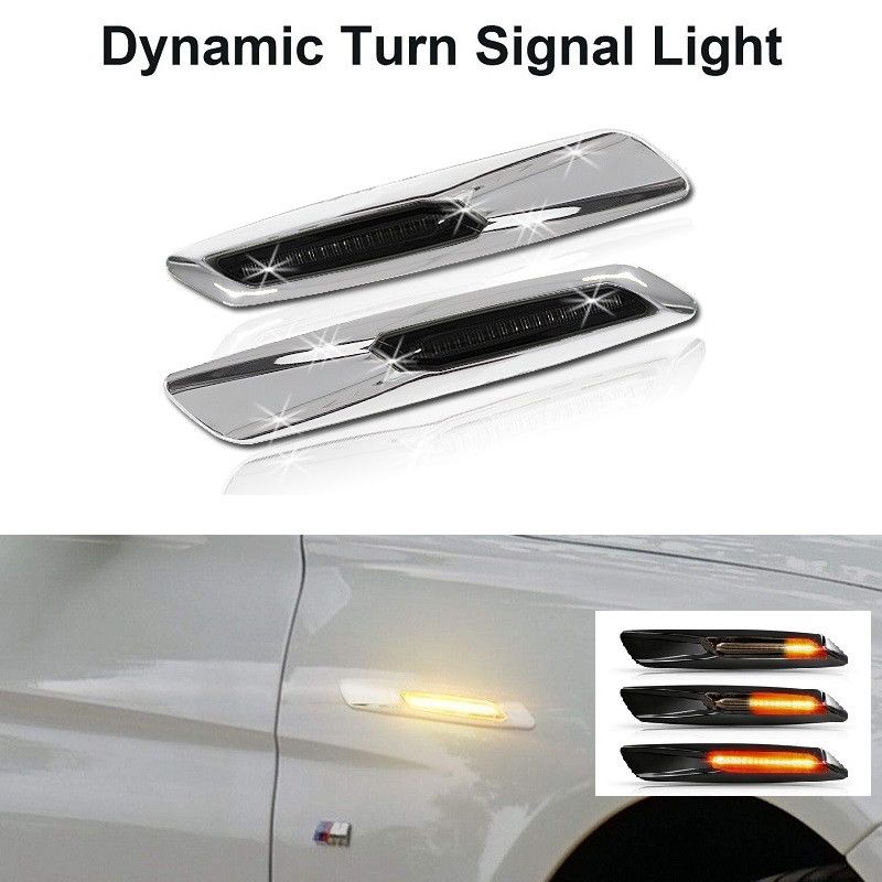 LED SIJALICE, BOCNI DYNAMIC MIGAVCI - BMW - CHROMED - SMOKE LENS 001B Beograd Zemun